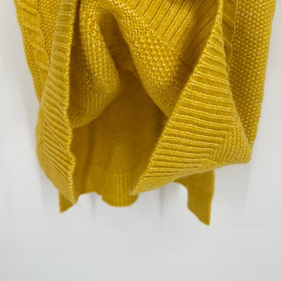 Ann Taylor Cable Knit Sweater Dress Small Petite Turtleneck Golden Yellow NWT - Picture 7 of 8